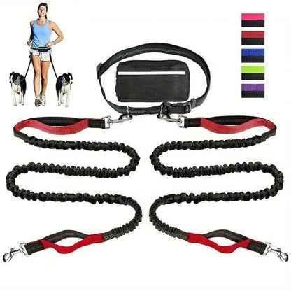 Pet Running Tether Exercise Rope Set Reflective Night Running Sports Pack
