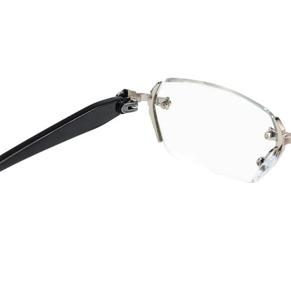 Rimless Metal Anti-Blue Light Reading Glasses 2 Pcs