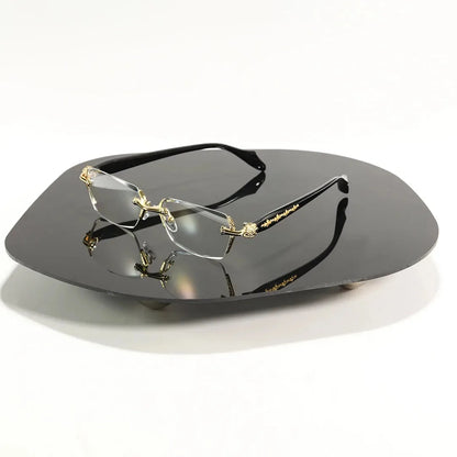 Rimless Metal Anti-Blue Light Reading Glasses 2 Pcs