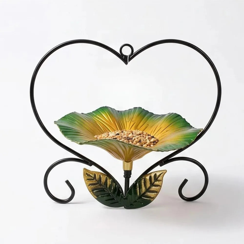 Heart-Shaped Flower Bird Feeder