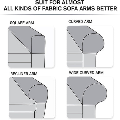Kalsten | Stretch Armrest Covers – Spandex Covers for Chairs & Armchairs, Set of 2, Bordeaux
