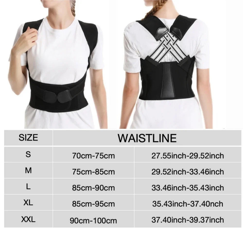 Posture Corrector Brace – Adjustable Back & Spine Support for Men & Women