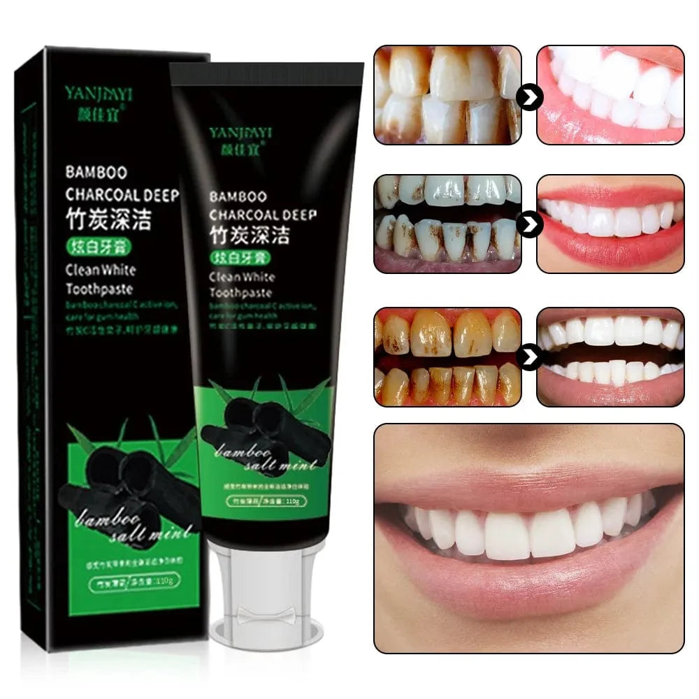 Bamboo Activated Charcoal Toothpaste for Whitening Teeth