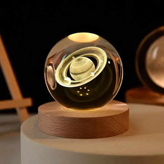 3D Crystal Planet Night Light