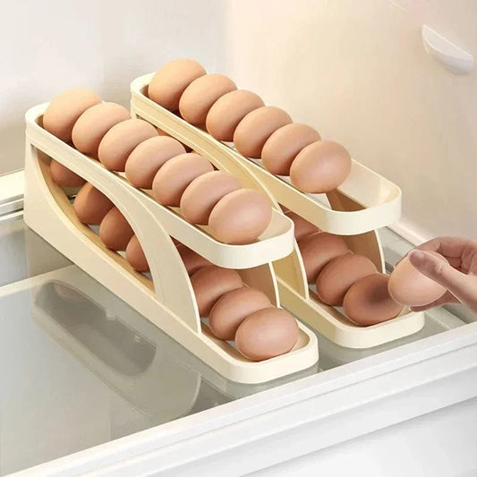 Automatic Rolling Egg Dispenser and Organizer