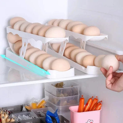 Automatic Rolling Egg Dispenser and Organizer