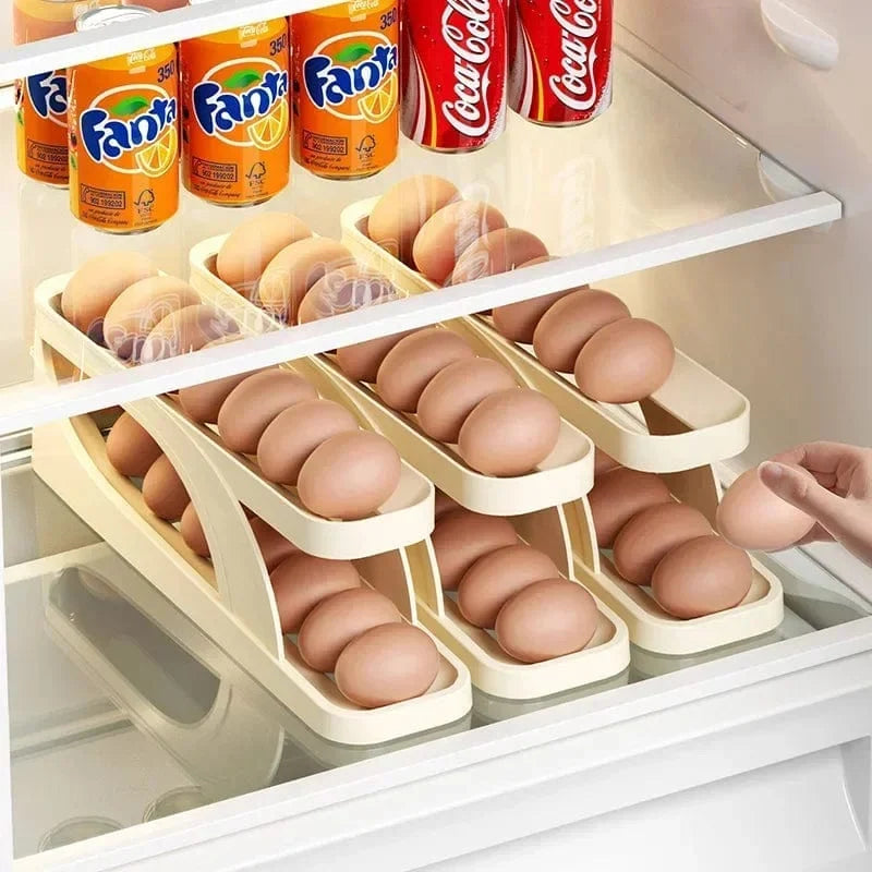 Automatic Rolling Egg Dispenser and Organizer