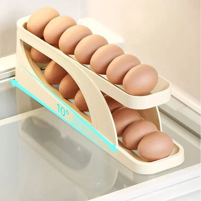 Automatic Rolling Egg Dispenser and Organizer