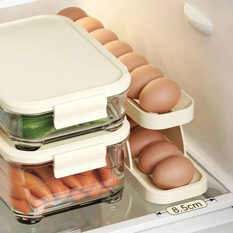 Automatic Rolling Egg Dispenser and Organizer