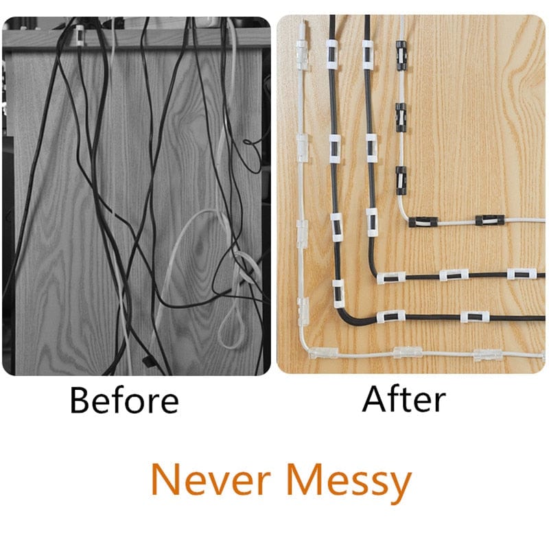 Cable Organizer Clips for Cable Management (20 pieces)