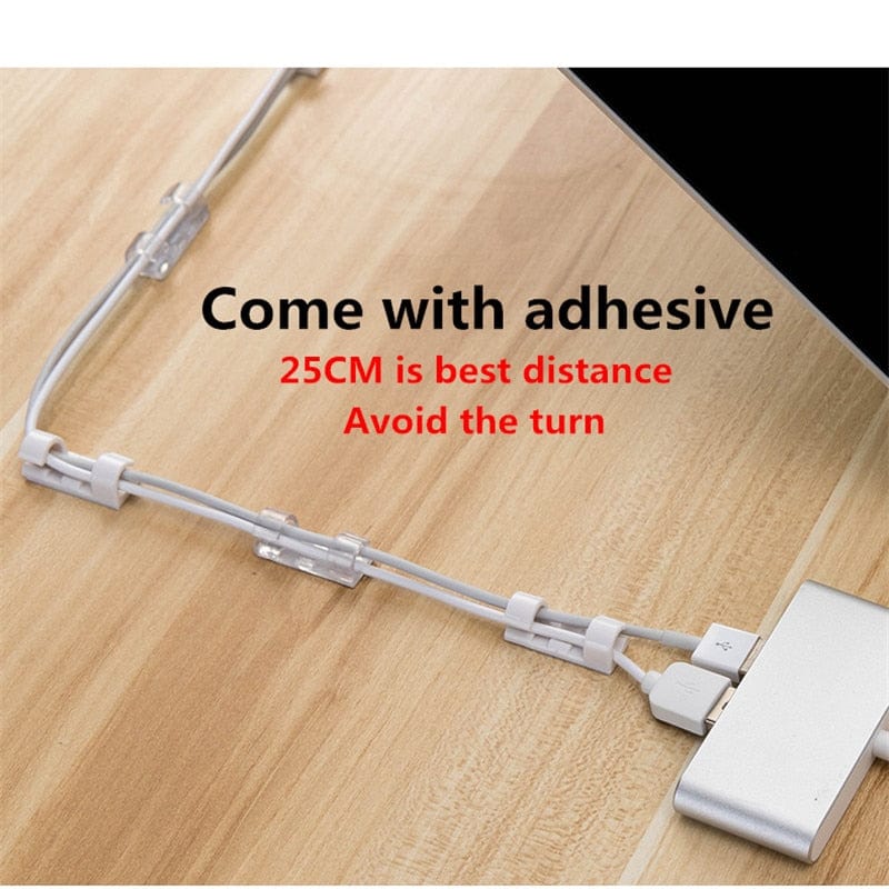Cable Organizer Clips for Cable Management (20 pieces)