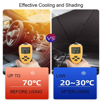 Car Windshield Sun Shade Umbrella, Foldable, UV Block