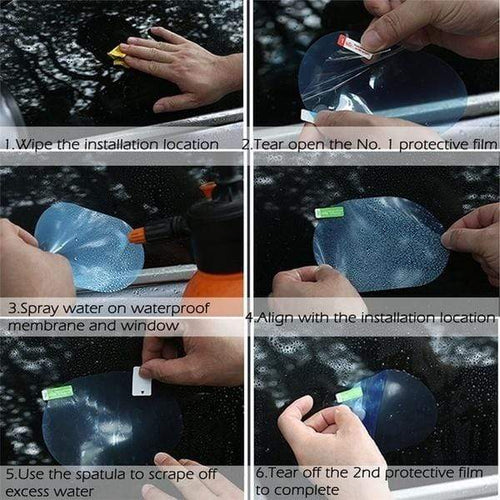Anti-Fog Clear Film Water Repellent for Car Mirrors and Windows