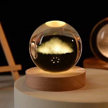 3D Crystal Planet Night Light