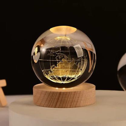 3D Crystal Planet Night Light