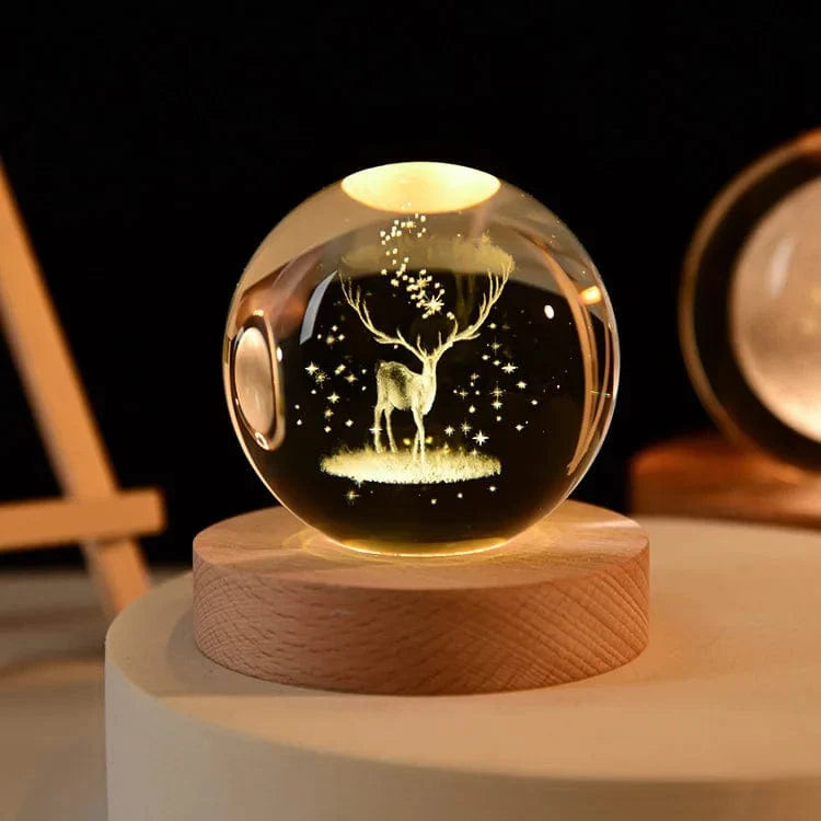 3D Crystal Planet Night Light