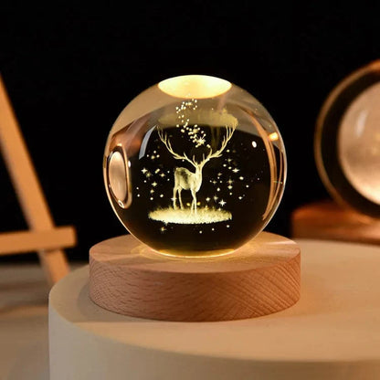 3D Crystal Planet Night Light