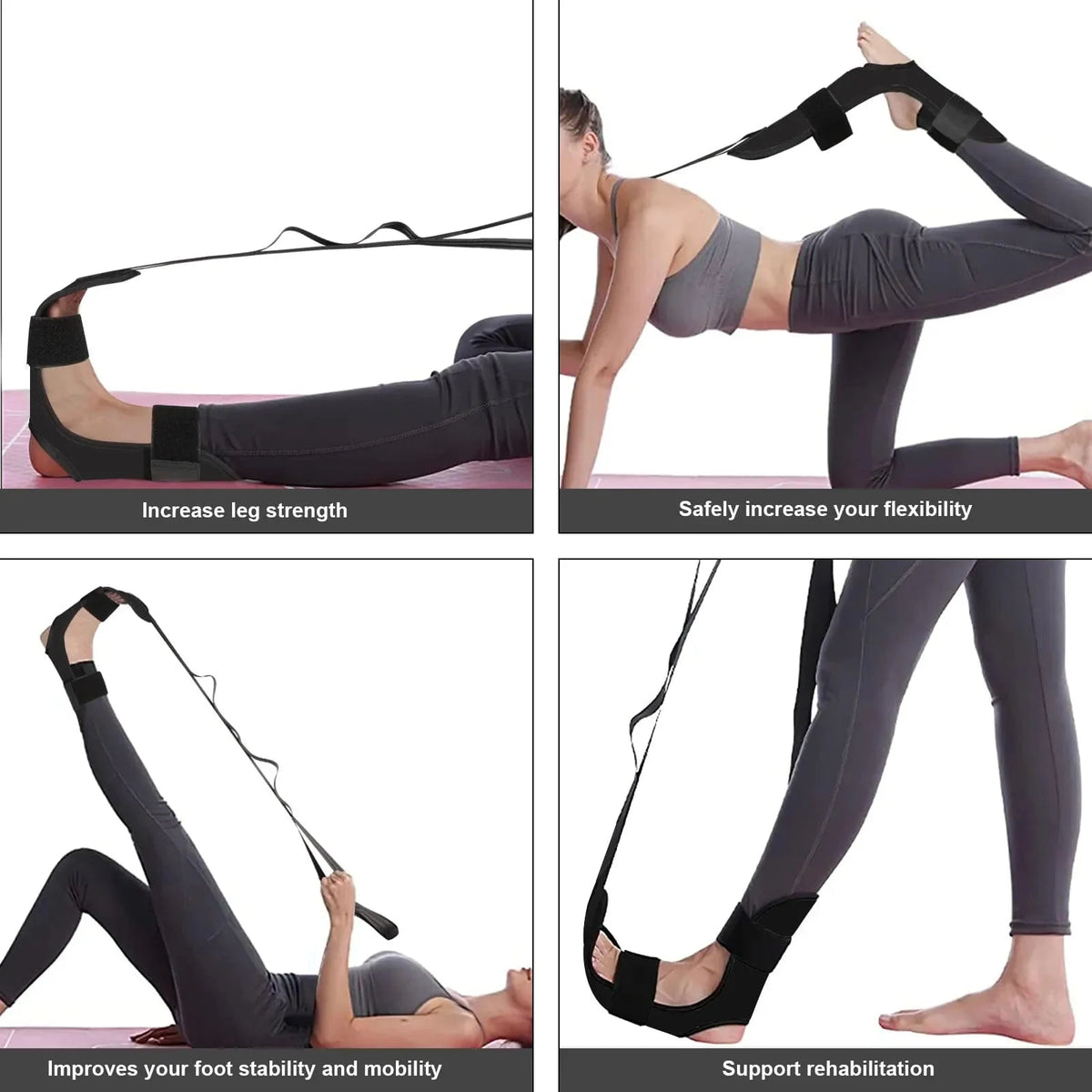 Foot and Calf Stretcher-Stretching Strap, Yoga Belt