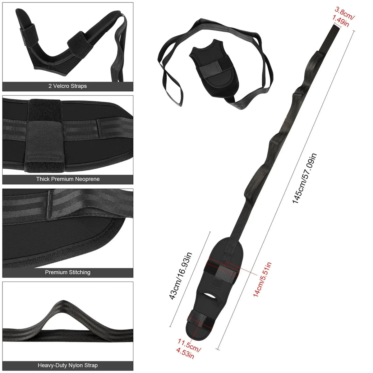 Foot and Calf Stretcher-Stretching Strap, Yoga Belt