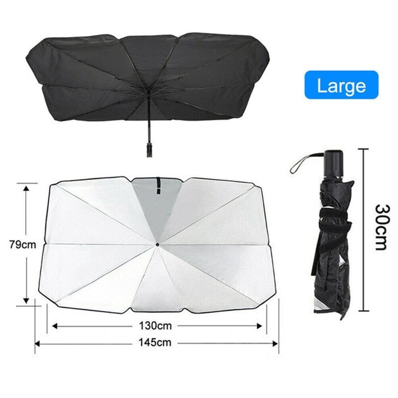 Car Windshield Sun Shade Umbrella, Foldable, UV Block
