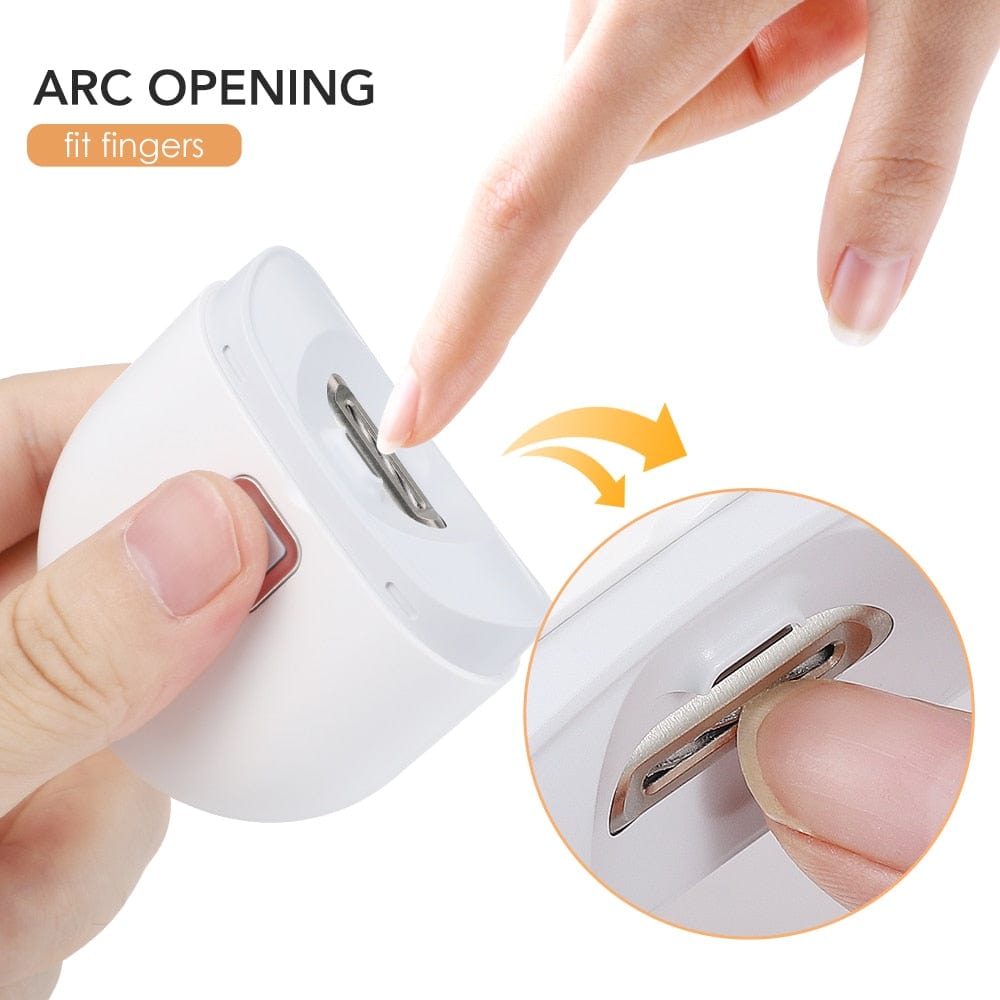 Electric Automatic Nail Clipper, USB Rechargeable, LED