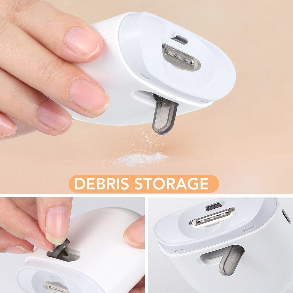 Electric Automatic Nail Clipper, USB Rechargeable, LED