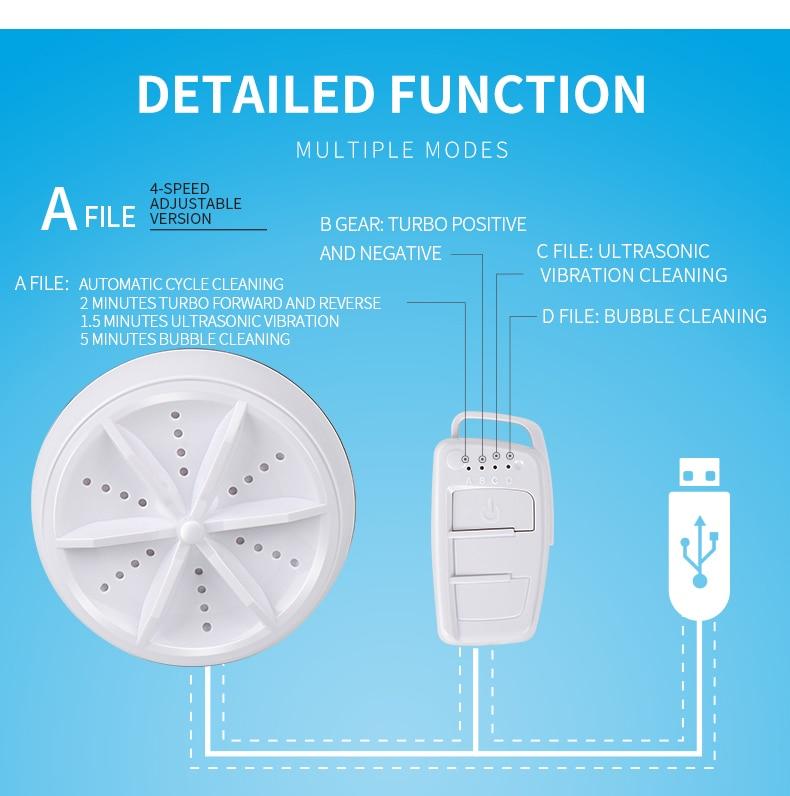 Mini Ultrasonic Portable Washing Machine and Dish Washer