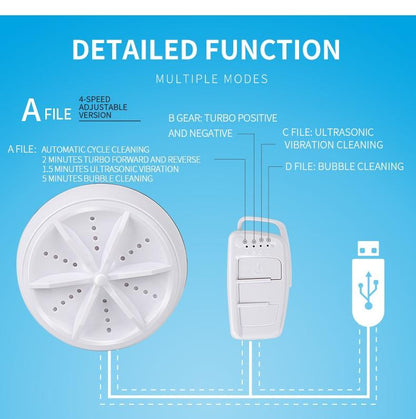 Mini Ultrasonic Portable Washing Machine and Dish Washer