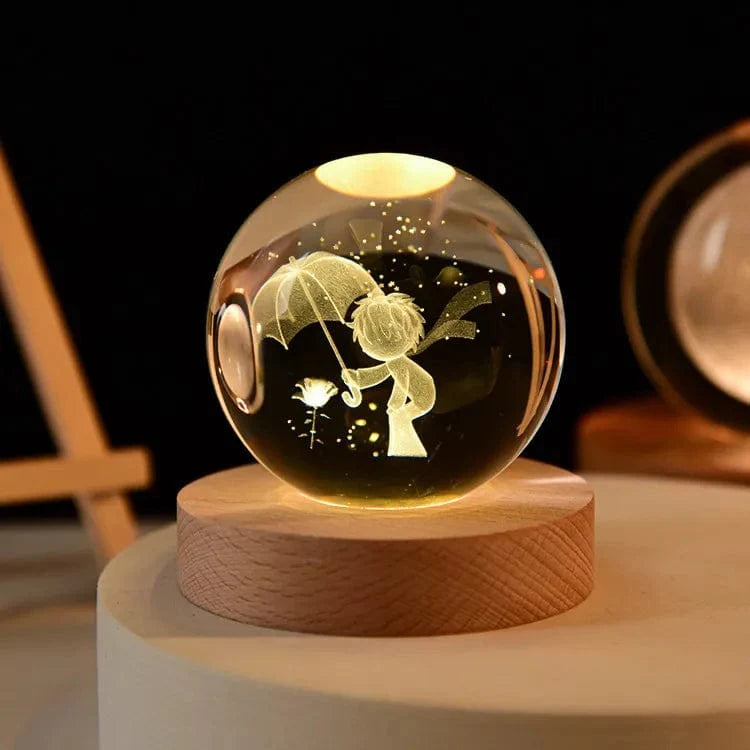 3D Crystal Planet Night Light