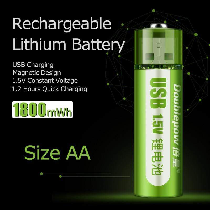 Rechargeable Built-in USB 1.5V AA Lithium Battery