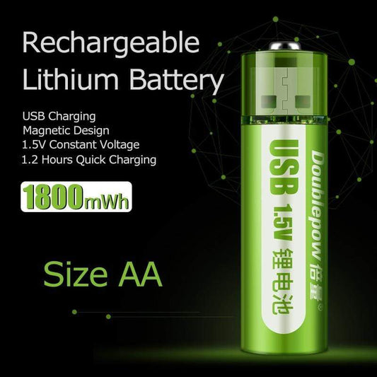 Rechargeable Built-in USB 1.5V AA Lithium Battery