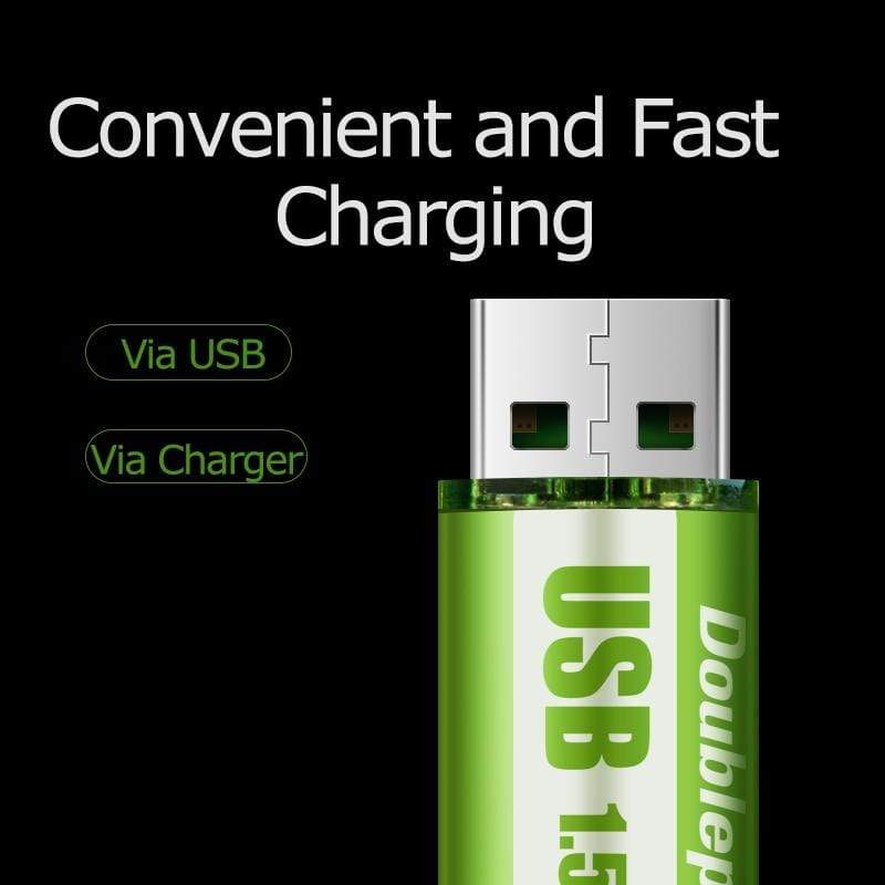 Rechargeable Built-in USB 1.5V AA Lithium Battery