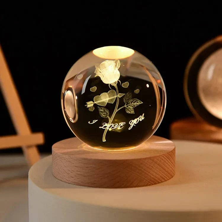 3D Crystal Planet Night Light
