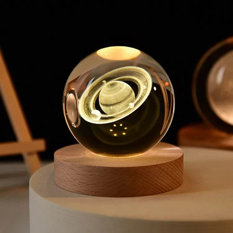 3D Crystal Planet Night Light