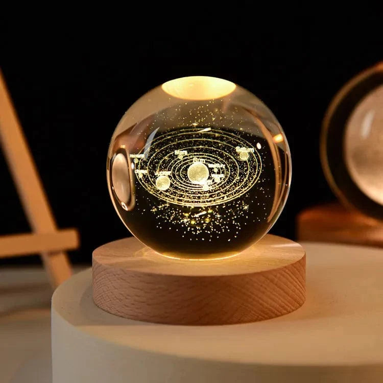 3D Crystal Planet Night Light