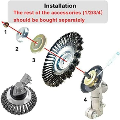 Steel Wire Brush Cutter Trimmer Head, Weed Cutting
