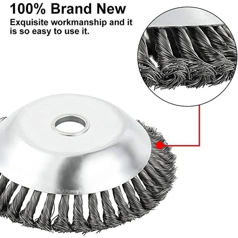 Steel Wire Brush Cutter Trimmer Head, Weed Cutting