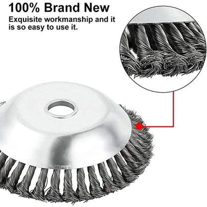 Steel Wire Brush Cutter Trimmer Head, Weed Cutting