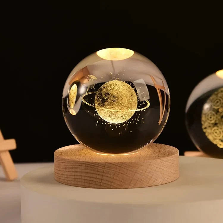 3D Crystal Planet Night Light