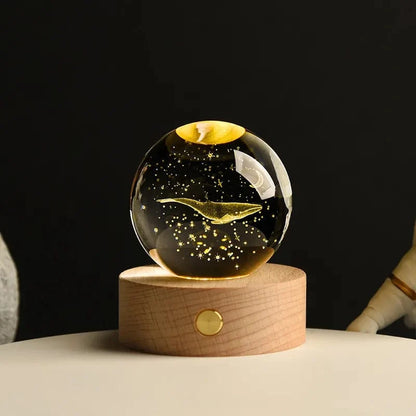 3D Crystal Planet Night Light