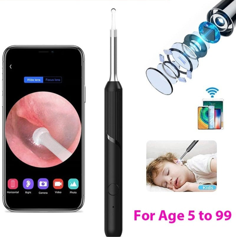 Wireless Otoscope Ear Wax Removal Tool, 1080P HD