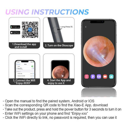 Wireless Otoscope Ear Wax Removal Tool, 1080P HD