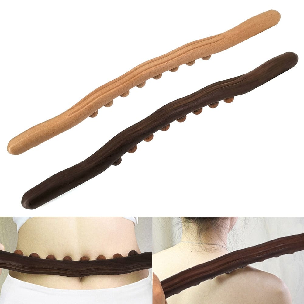 Wooden Gua Sha Neck Shoulder Back Massager⁠