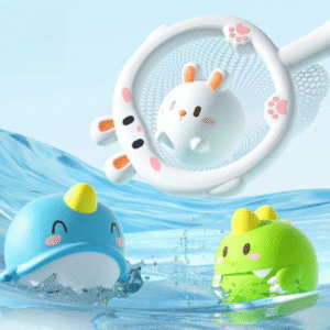 Self-Illuminating Bath Toy with Net